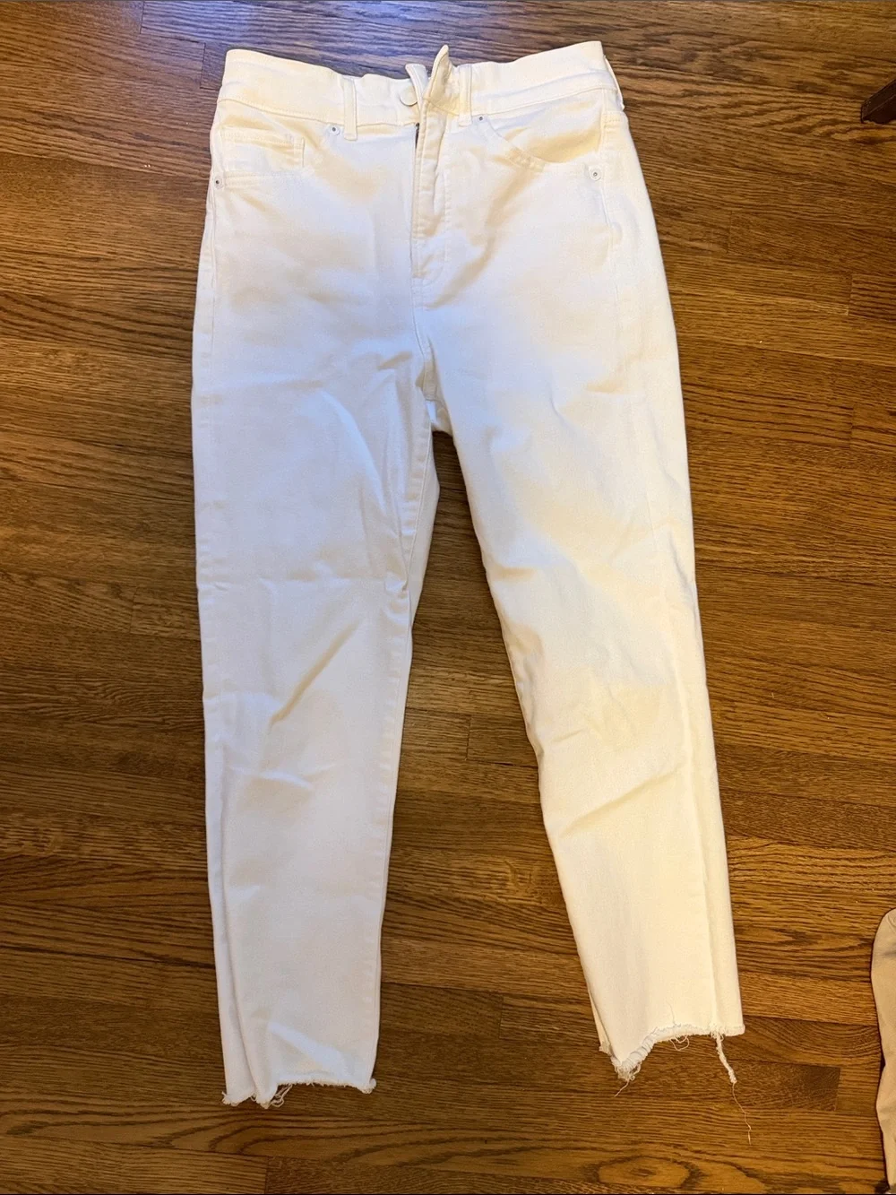 Express White High-Rise Cropped Skinny Jeans